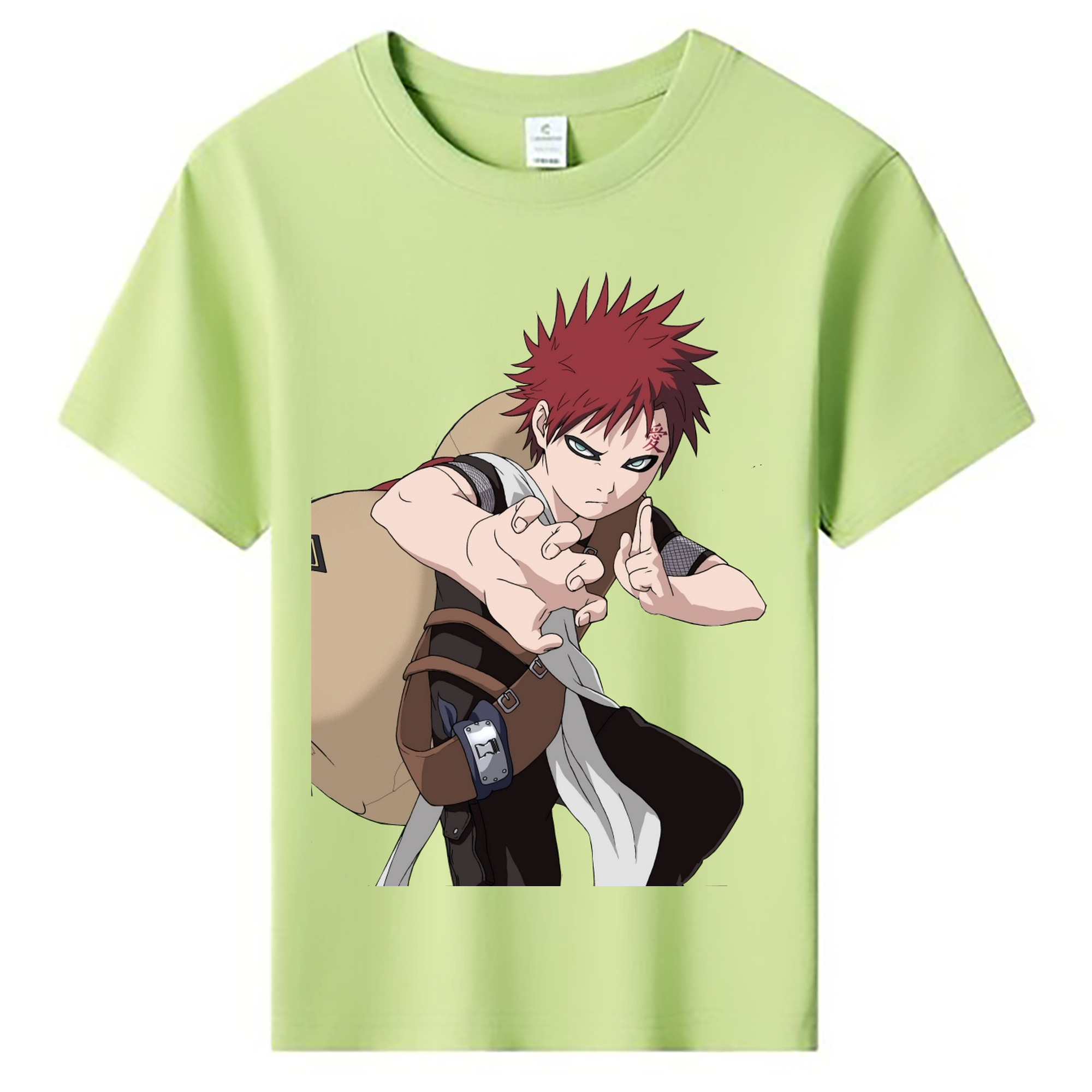 （画像用） NARUTO -ナルト- ガアラ Gaara 綿100％キッズTシャツ（フロントプリント）